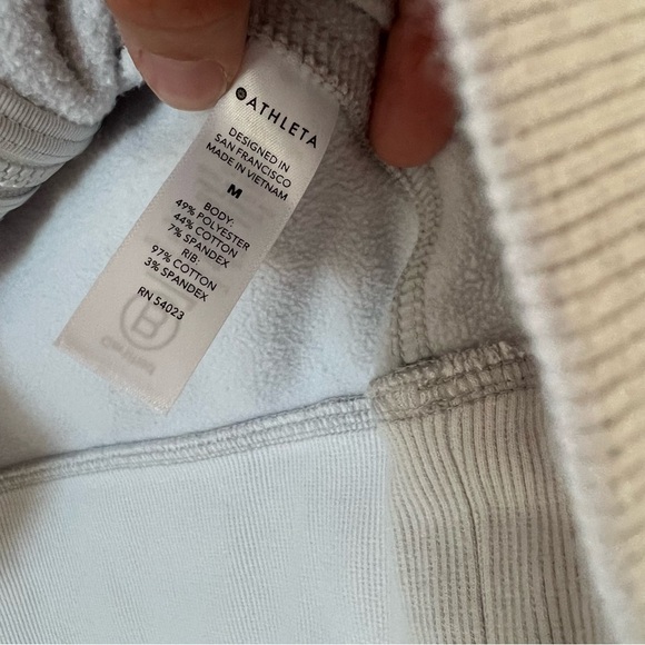 Athleta Triumph Grey Camo Zip Up Hoodie Jacket - Picture 6 of 8